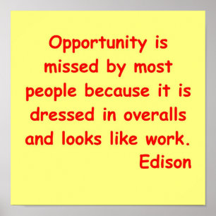 Thomas Edison citat Poster