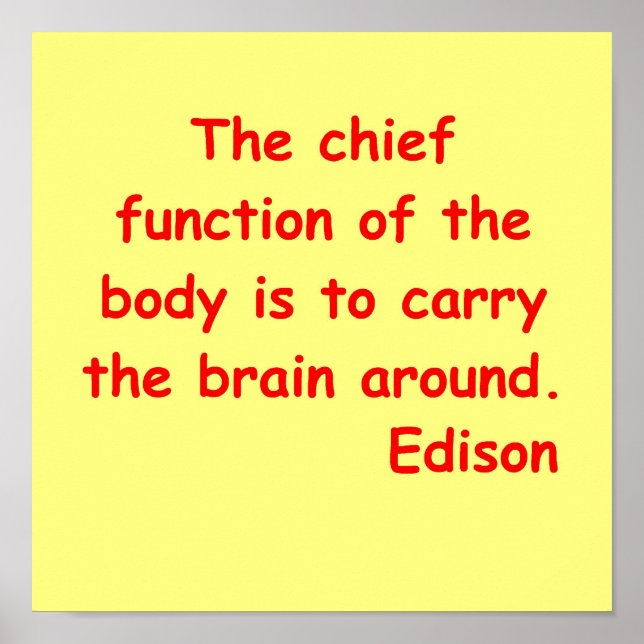 Thomas Edison citat Poster (Framsidan)
