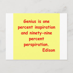 Thomas Edison citat Vykort