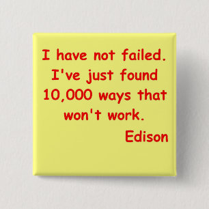 Thomas Edison citationstecken Knapp