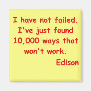 Thomas Edison citationstecken Magnet