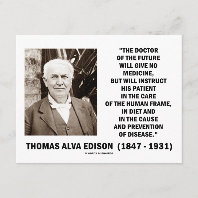 Thomas Edison Doktor av framtida Ge utan medicin (Framsida)