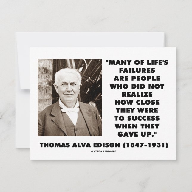 Thomas Edison-fel nära lyckad start (Framsida)