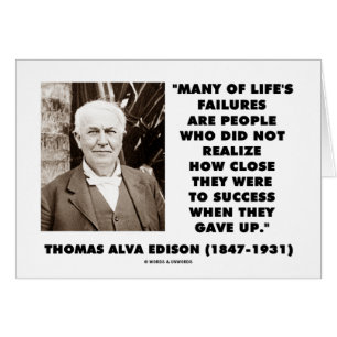 Thomas Edison-fel nära lyckad start Hälsningskort