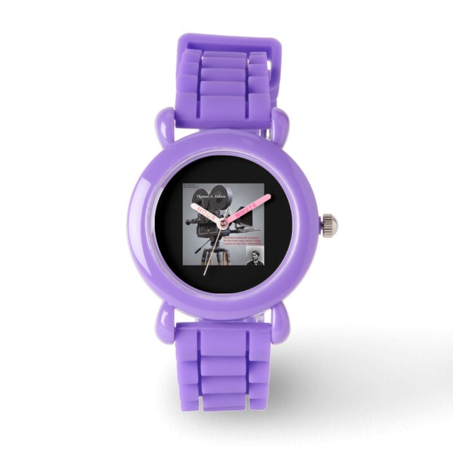 Thomas Edison "För framgång" Citat Urklocka Armbandsur (Framsida)