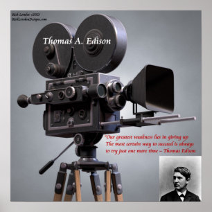Thomas Edison "Försök lyckas" Poster offert