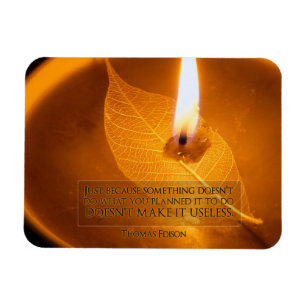 Thomas Edison Inspirational Quote "Använda" Flexib Magnet