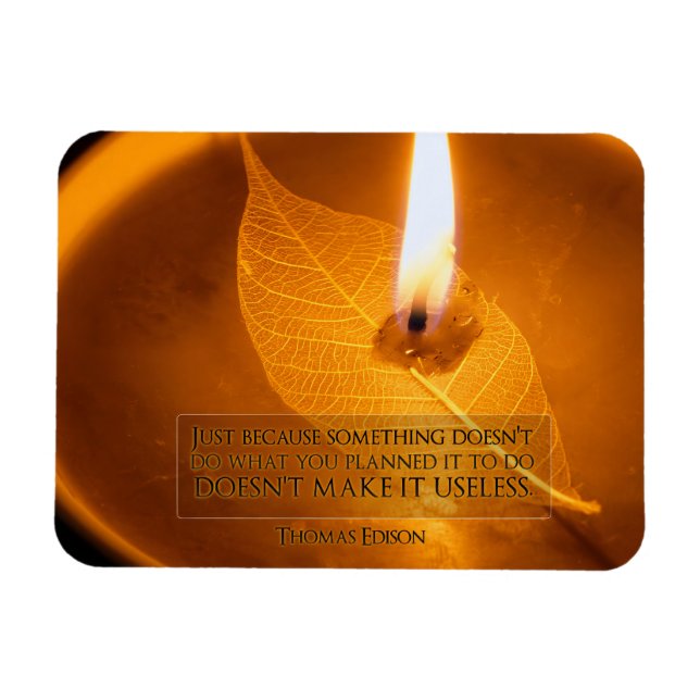 Thomas Edison Inspirational Quote "Använda" Flexib Magnet (Horisontell)
