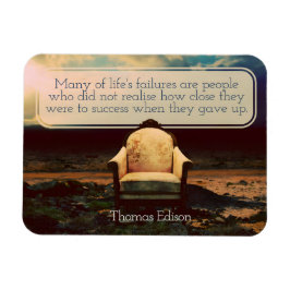 Thomas Edison Inspirational Quote "failures" Magnet