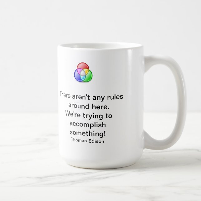 Thomas Edison Quote Kaffemugg (Höger)