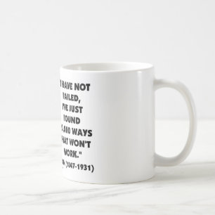 Thomas Edison som inte misslyckas 10.000 ska väg Kaffemugg