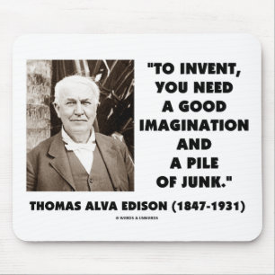 Thomas Edison som uppfinner fantasihögen av skrä Musmatta