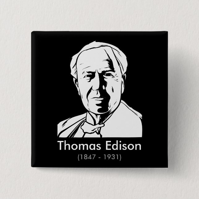 Thomas Edison - verkligt snille Knapp (Framsida)