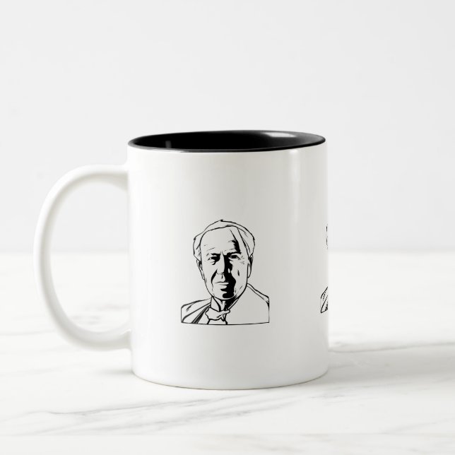 Thomas Edison - verkligt snille Två-Tonad Mugg (Vänster)