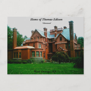 Thomas Edisons hem Vykort