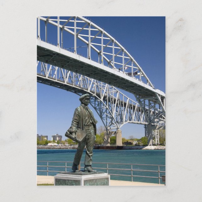 Thomas Edisons staty av den lokala konstnären Mino Vykort (Framsida)