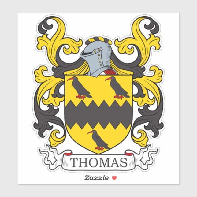 Thomas Family Crest Klistermärken (Ark)