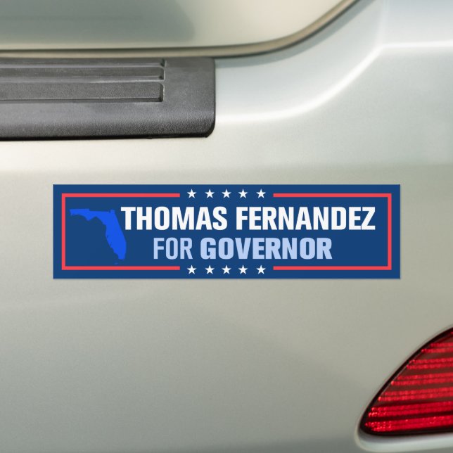 Thomas Fernandez för Floridas guvernör Bildekal (På Bil)