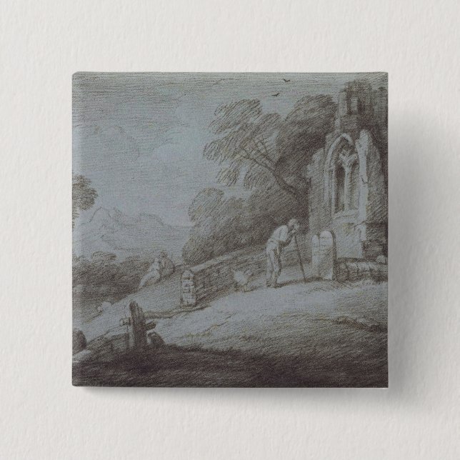 Thomas Gainsborough | Churchyard med figuren Conte Knapp (Framsida)