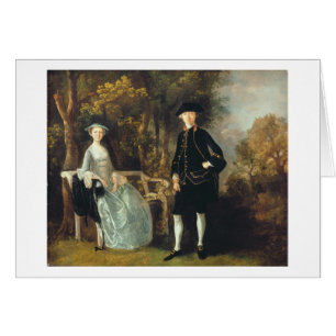 Thomas Gainsborough dam Lloyd och henne son, rik Hälsningskort