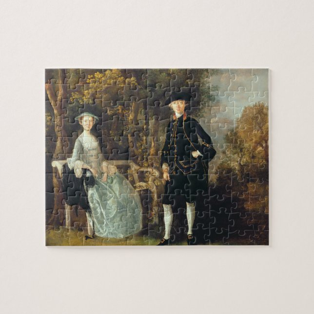 Thomas Gainsborough | dam Lloyd och henne son, rik Pussel (Horisontell)