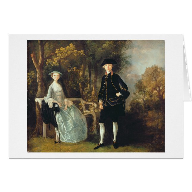 Thomas Gainsborough | Dam Lloyd och hennes son, Ri Hälsningskort (Framsidan Horizontal)