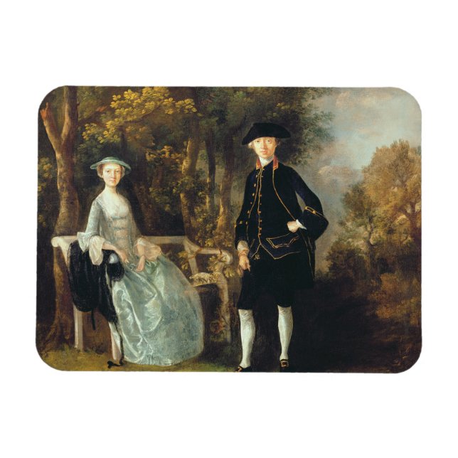 Thomas Gainsborough | Dam Lloyd och hennes son, Ri Magnet (Horisontell)