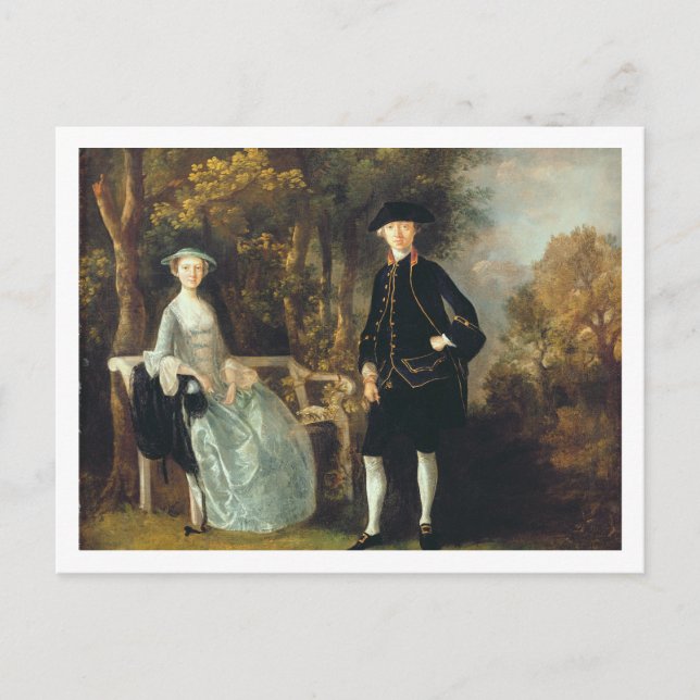 Thomas Gainsborough | Dam Lloyd och hennes son, Ri Vykort (Framsida)