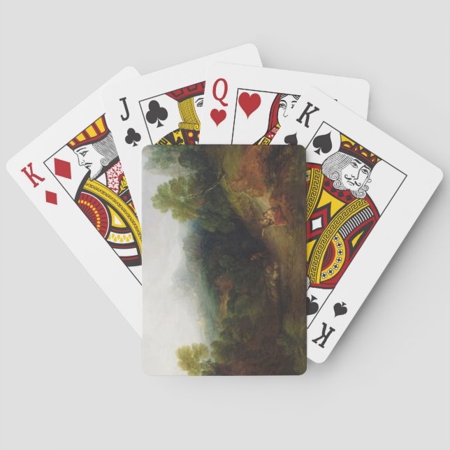 Thomas Gainsborough | En bergsdal med Rusti Spel Kort (Baksidan)