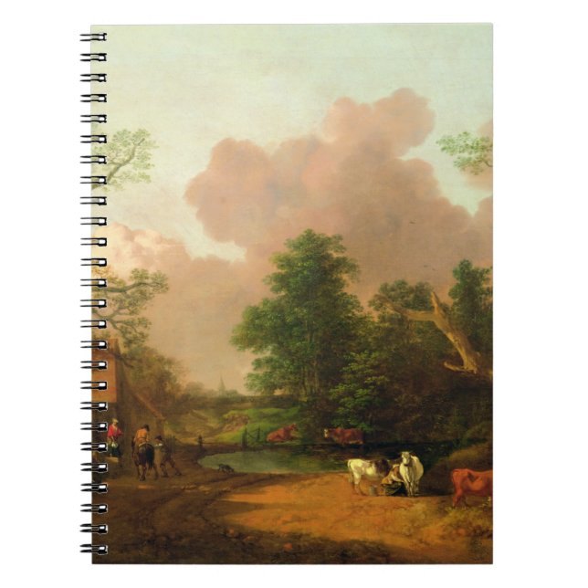 Thomas Gainsborough | en landskap med figurer, Fa Anteckningsbok Med Spiral (Framsidan)