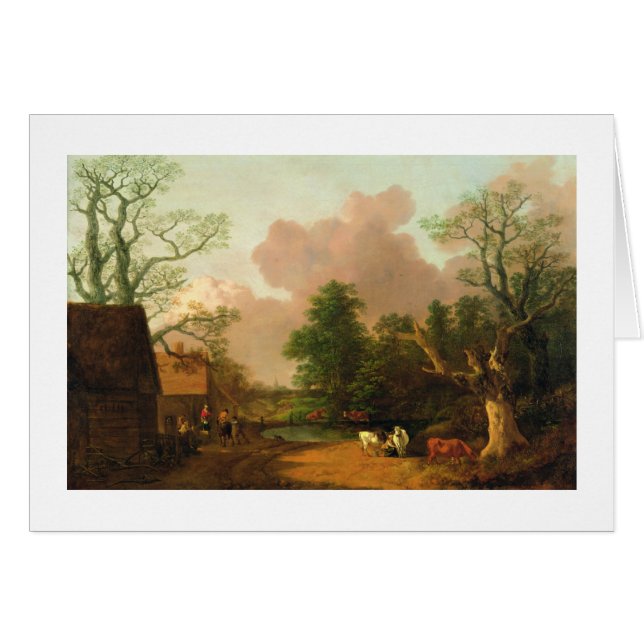 Thomas Gainsborough | en landskap med figurer, Fa Hälsningskort (Framsidan Horizontal)