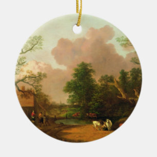 Thomas Gainsborough en landskap med figurer, Fa Julgransprydnad Keramik