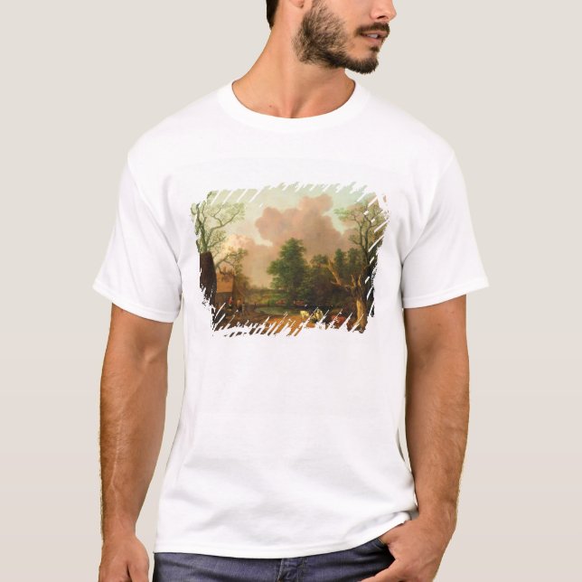 Thomas Gainsborough | en landskap med figurer, Fa T-shirt (Framsida)