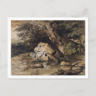 Thomas Gainsborough   Hilly Ligcape med Figur Vykort
