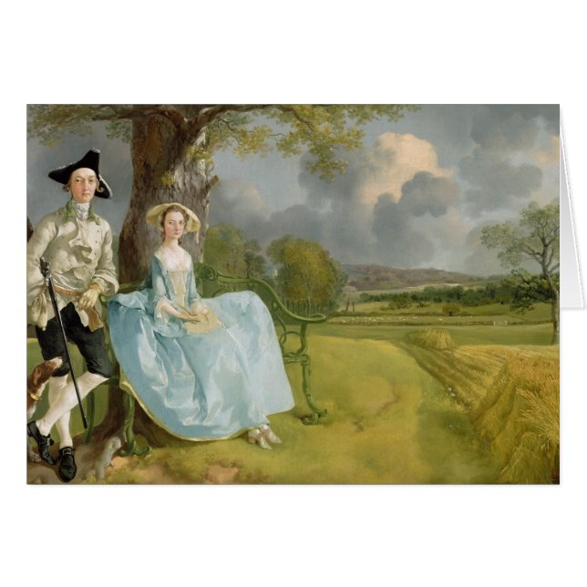 Thomas Gainsborough |Mr och Fru Andrews, c.1748-9 Hälsningskort (Framsidan Horizontal)