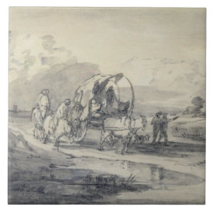 Thomas Gainsborough öppen   landskap med Kakelplatta