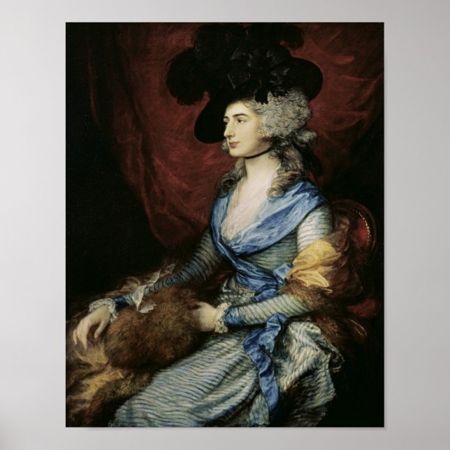Thomas Gainsborough |Sarah Siddons, skådespelerska Poster (Framsidan)