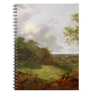 Thomas Gainsborough skogsbevuxen   landskap med en Anteckningsbok Med Spiral