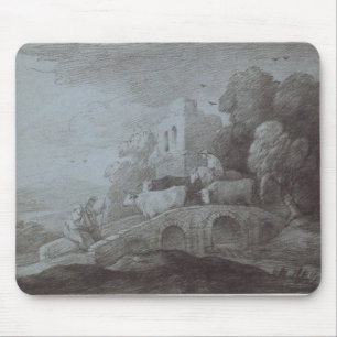 Thomas Gainsborough skogsbevuxen   landskap med Musmatta