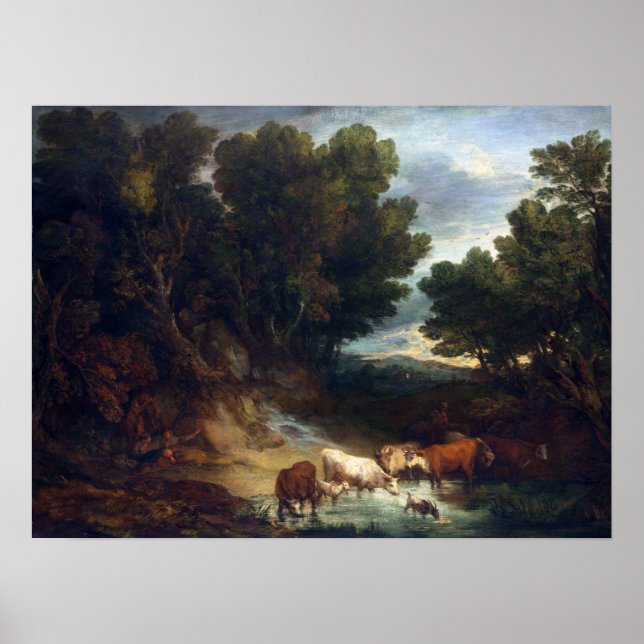 Thomas Gainsborough the Watering Ställe Poster (Framsidan)