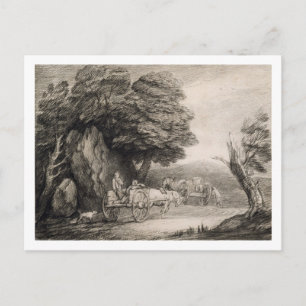 Thomas Gainsborough Träbelagt liggande med karto Vykort