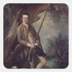 Thomas Gainsborough William Poyntz av Midgham och Fyrkantigt Klistermärke