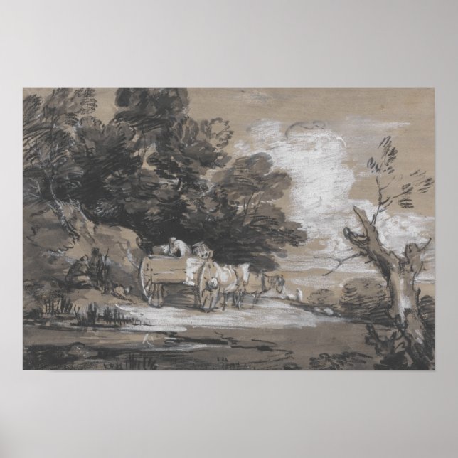Thomas Gainsborough - Wooded Ligcape Poster (Framsidan)
