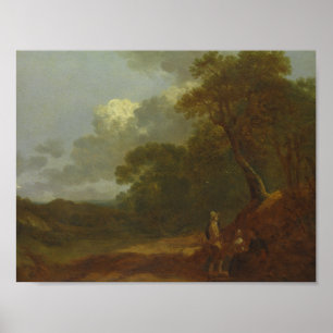 Thomas Gainsborough - Wooded Ligcape with a Man Poster
