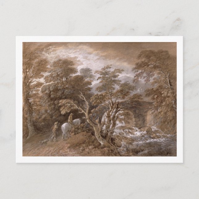 Thomas Gainsborough | Woodland Bassäng med Sten a Vykort (Framsida)