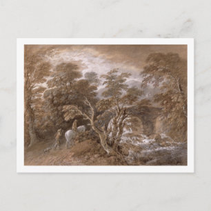 Thomas Gainsborough Woodland Bassäng med Sten a Vykort