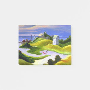 Thomas Hart Benton Chilmark landskap Post-it Block