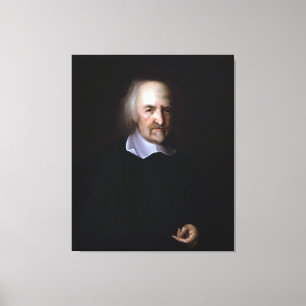 Thomas Hobbes av John Michael Wright Canvastryck
