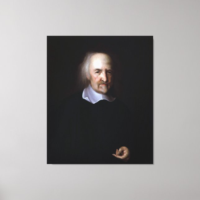 Thomas Hobbes av John Michael Wright Canvastryck (Framsida)