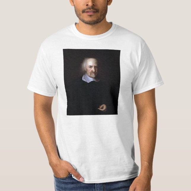 Thomas Hobbes av John Michael Wright T-shirt (Framsida)